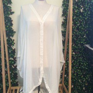 Lucky and Blessed White Shirt Sz L NWT